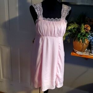 Self Esteem Pink Lace-Trimmed Midi Dress